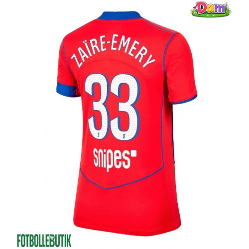 Paris Saint-Germain Warren Zaire-Emery #33 Tredje Tröja Kvinnor 2025-26 Kortärmad